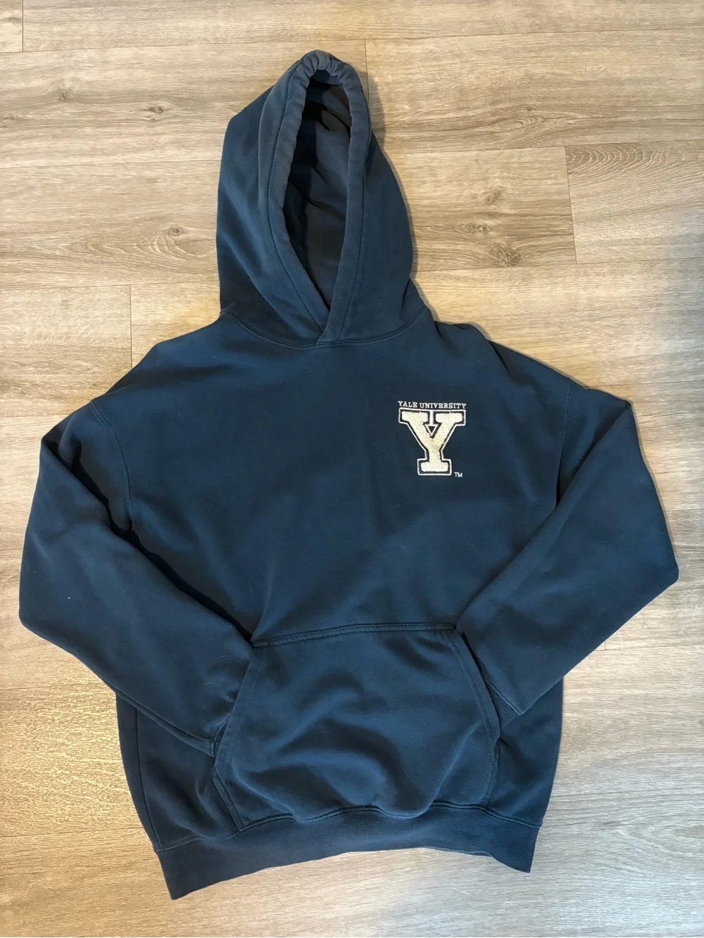 H&M Navy Crewneck Hoodie with White 'Y' Logo